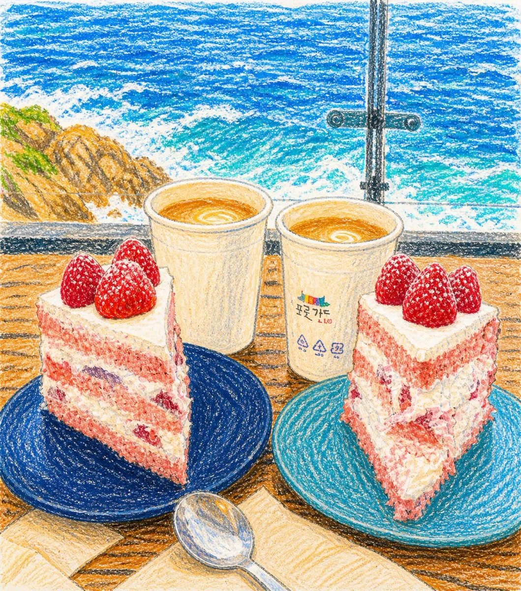 蜡笔风格插画