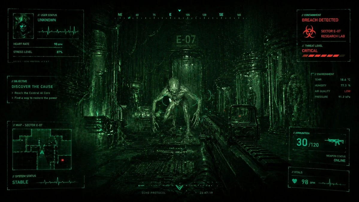 科幻恐怖FPS游戏HUD界面