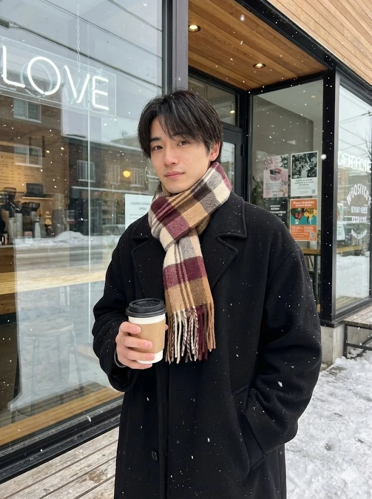 雪中咖啡店外写真