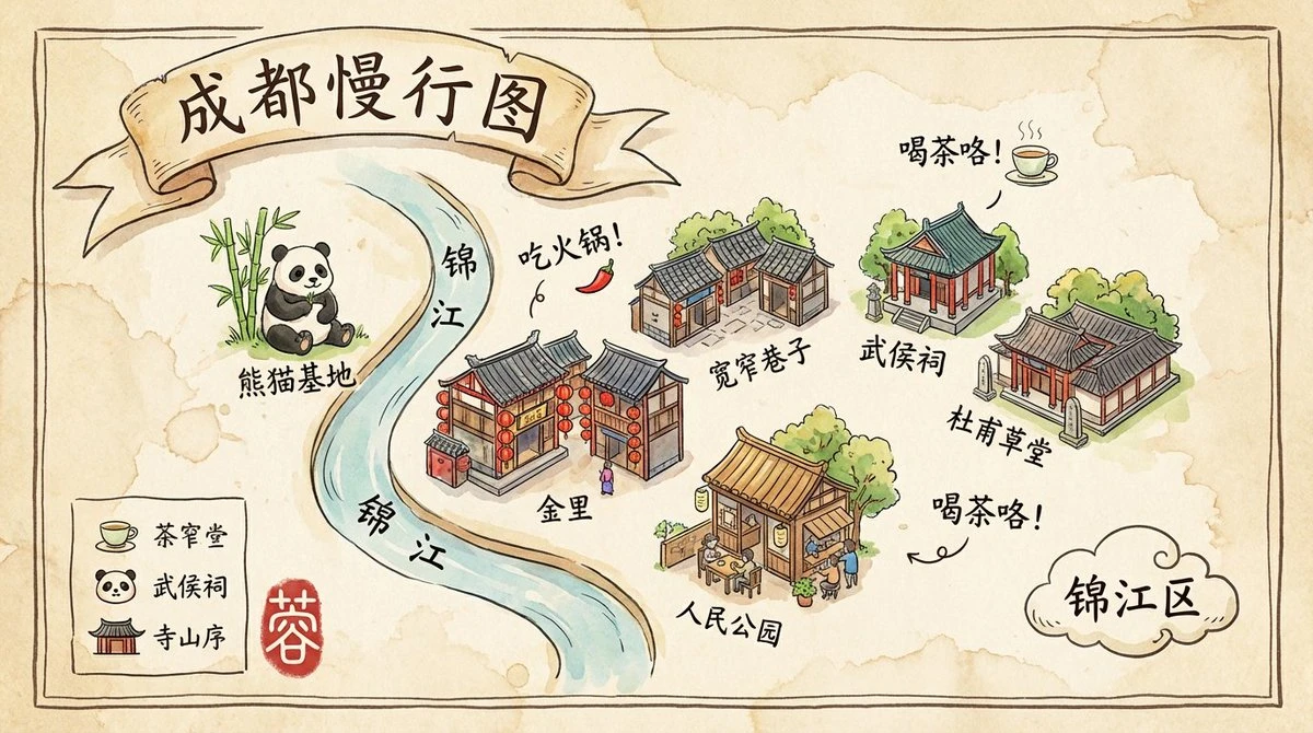 成都旅游地图