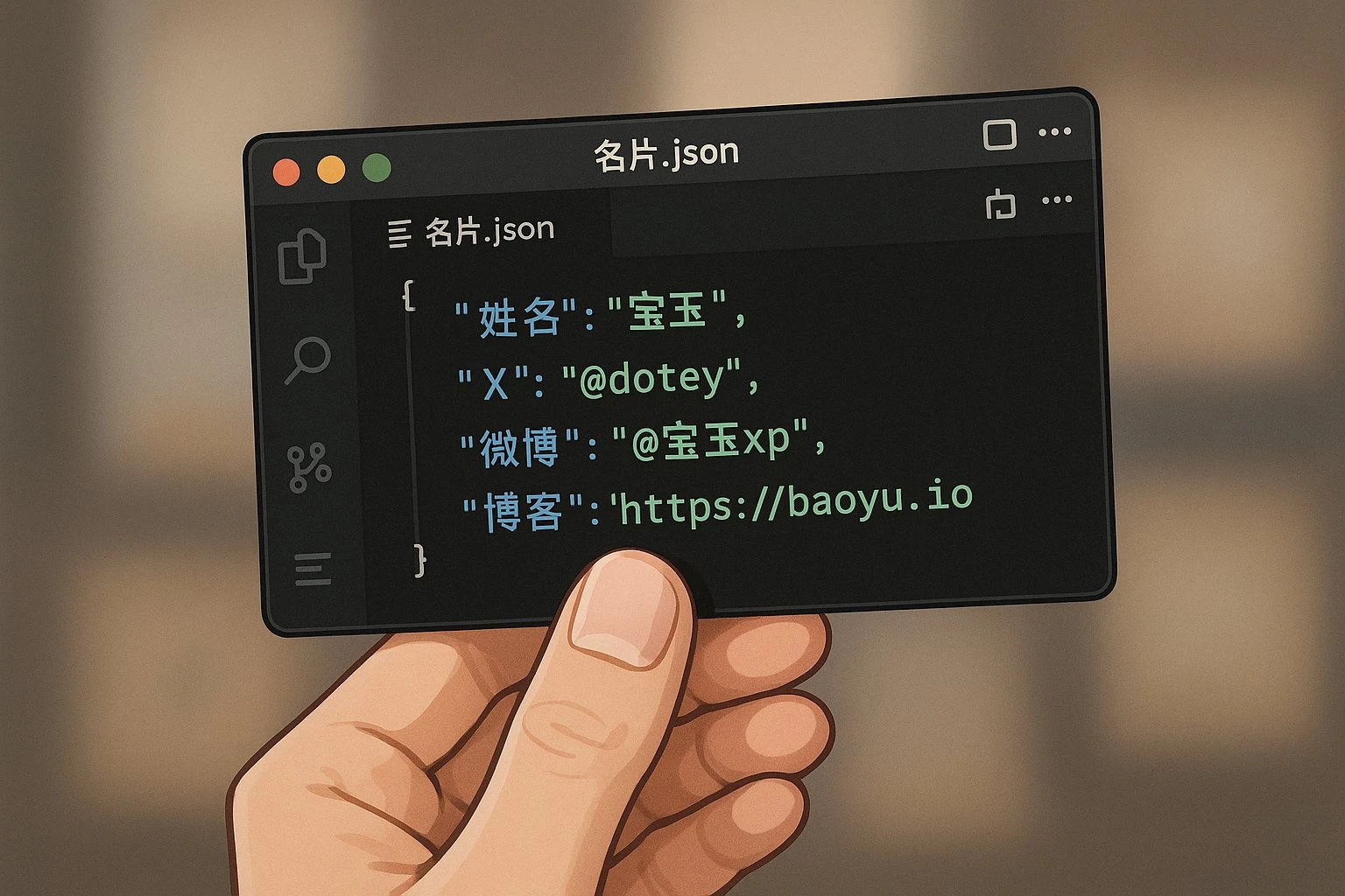程序员JSON名片设计