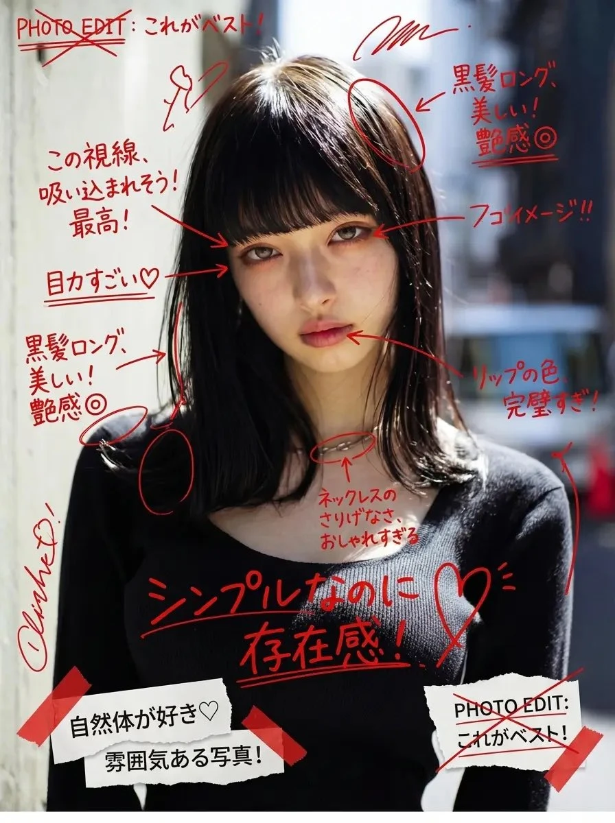 红笔手写日式赞美批注
