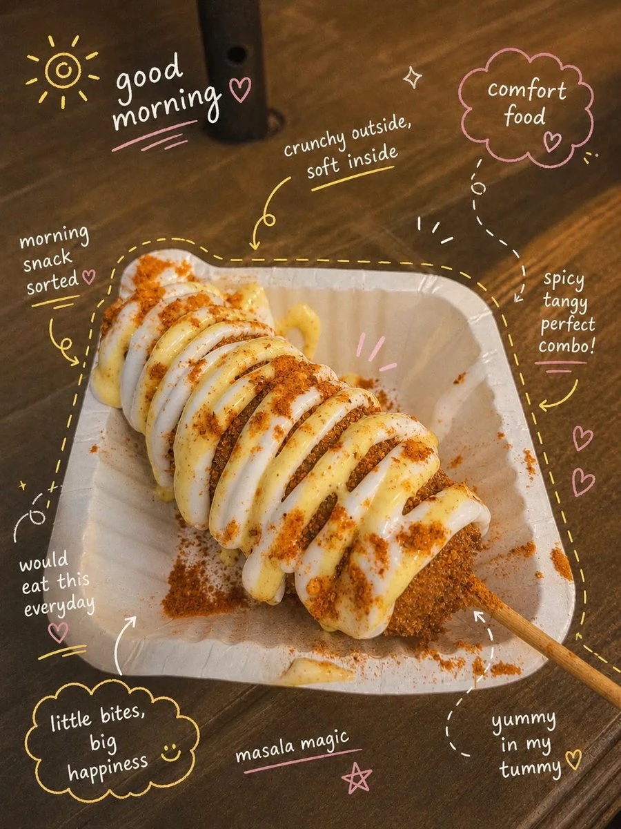 美食摄影手绘涂鸦风格