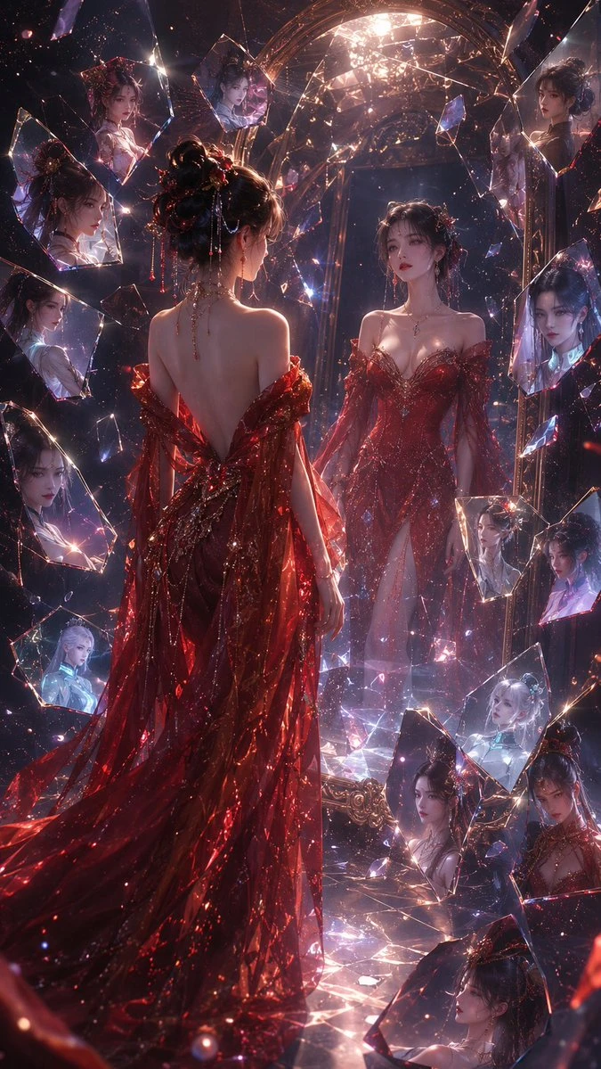 东方幻想美女镜前碎镜人生