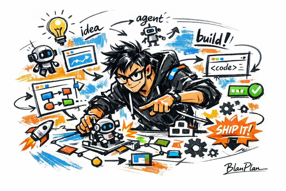 AI Builder涂鸦速写风