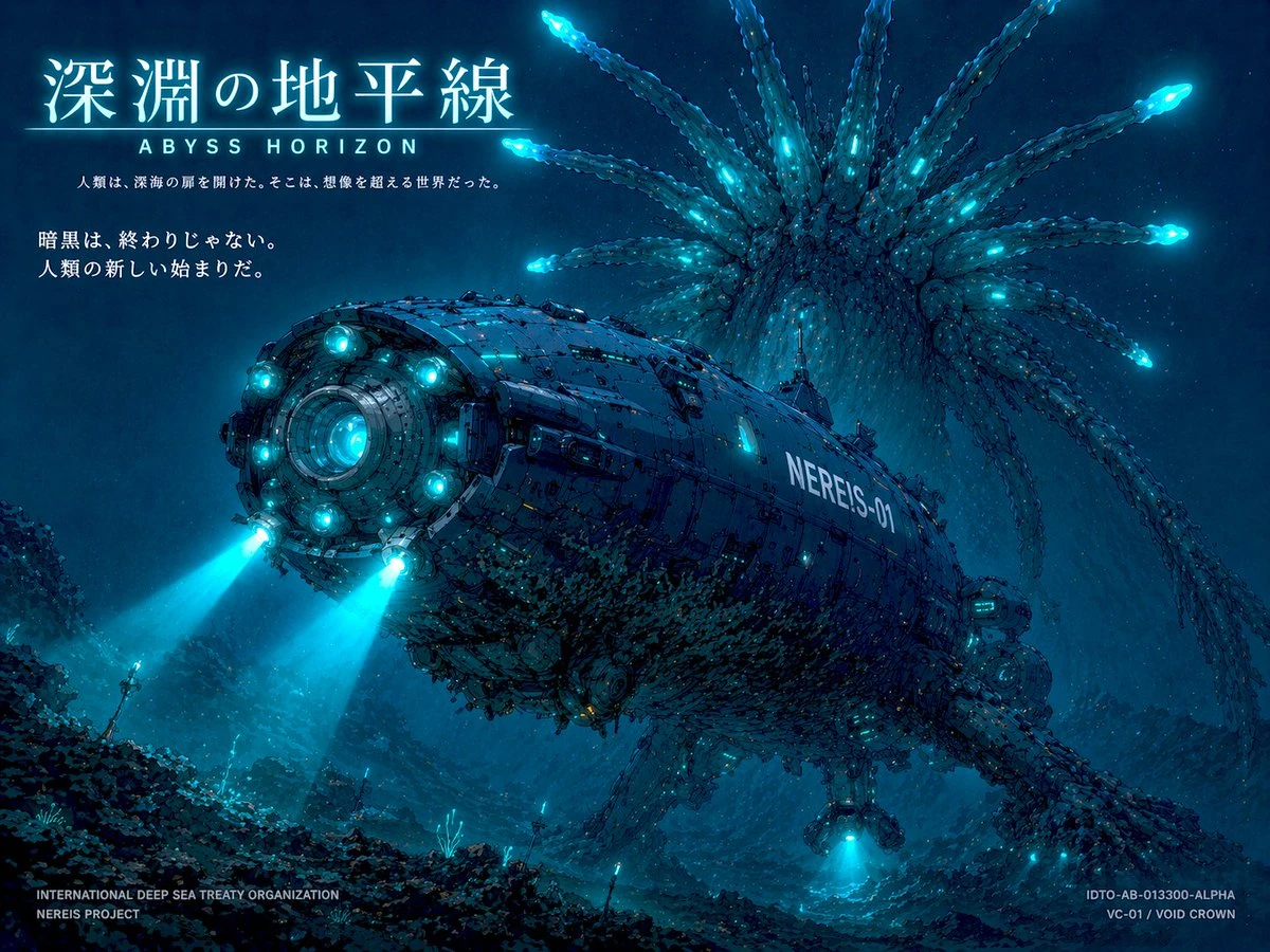 深海科幻潜艇海报