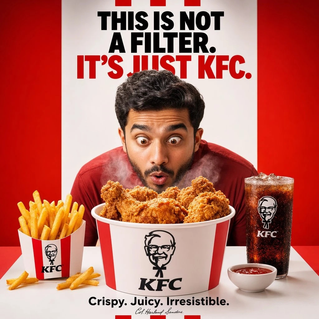 KFC炸鸡广告海报
