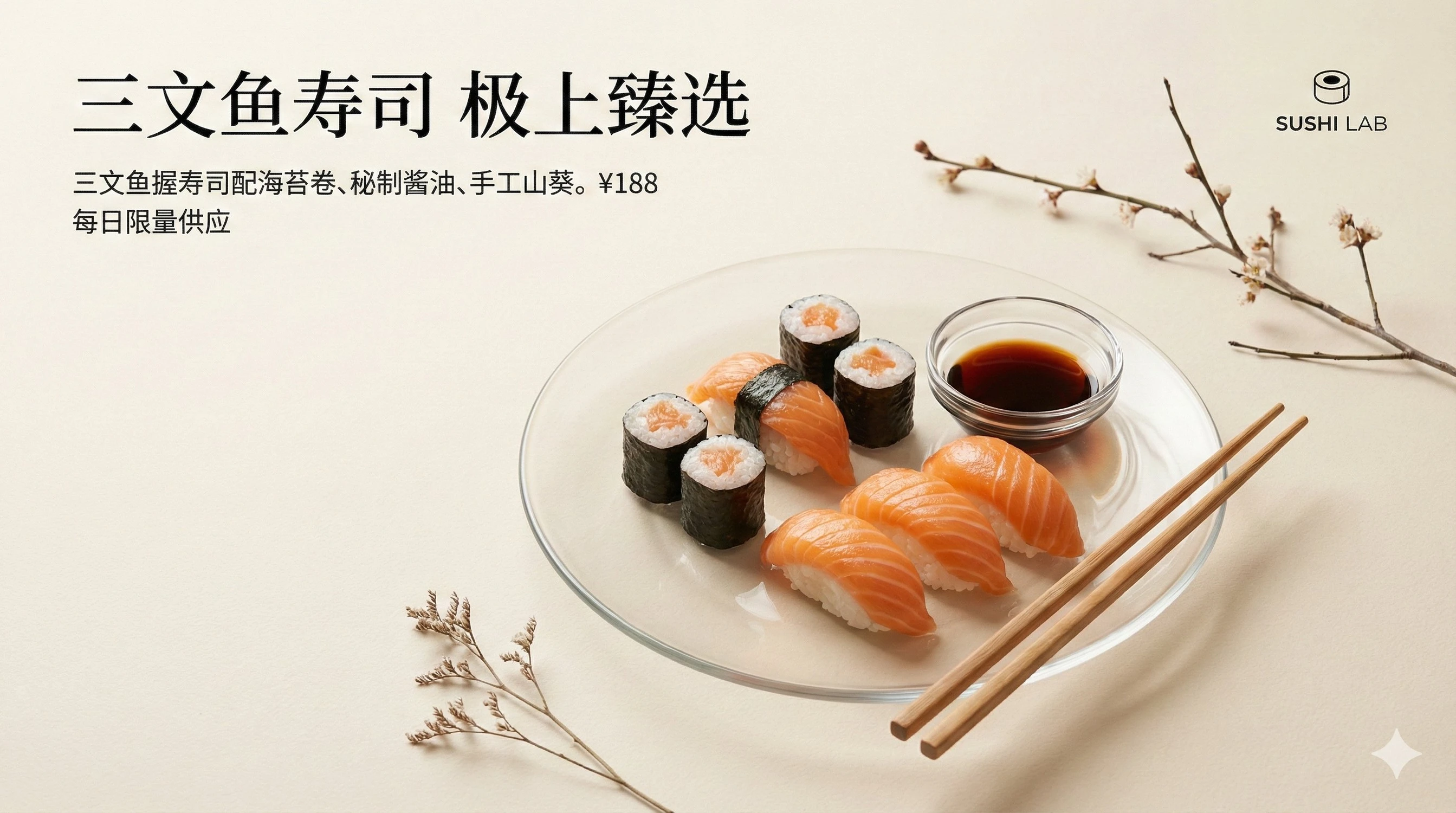 极简日料菜单设计