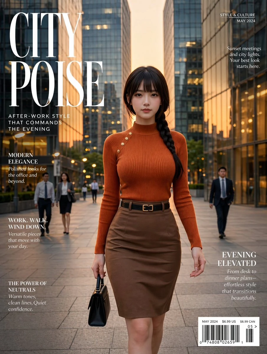 都市职场女性时尚杂志封面