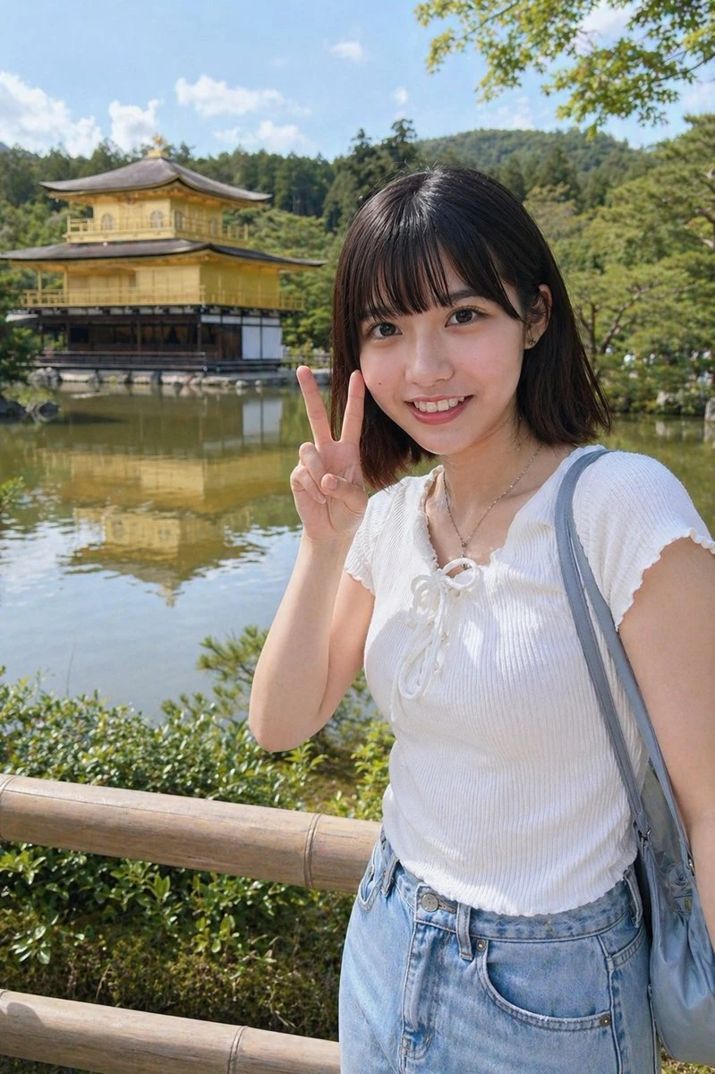 生成京都金阁寺旅游人像