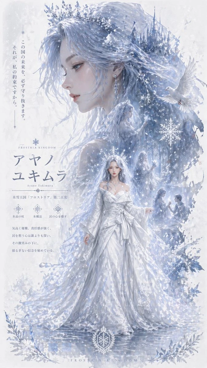 冰雪王国王女角色海报