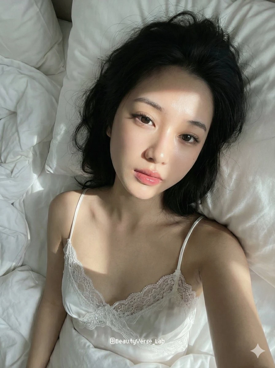 纯欲风东方美女床照写真提示词预设