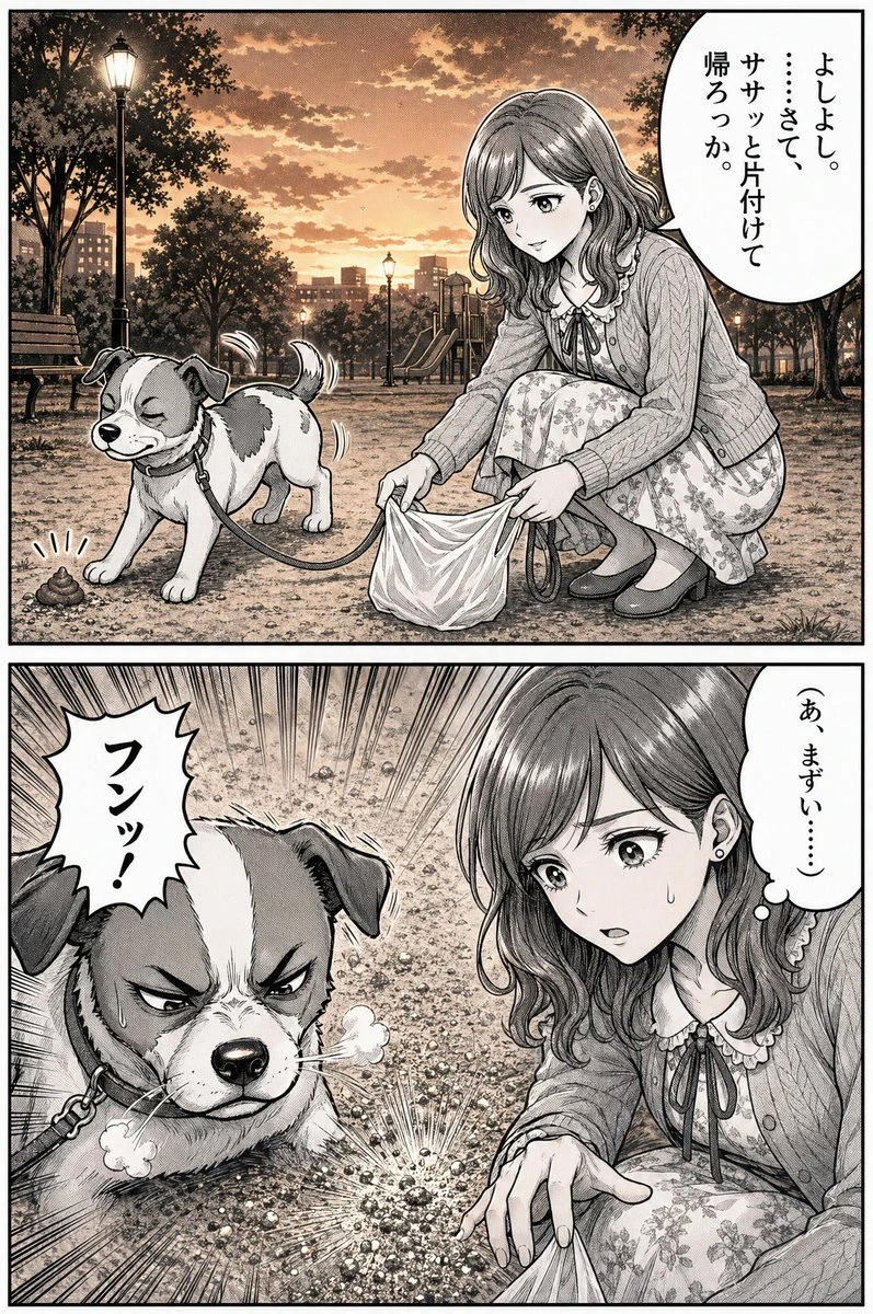 遛狗铲屎遭反踢