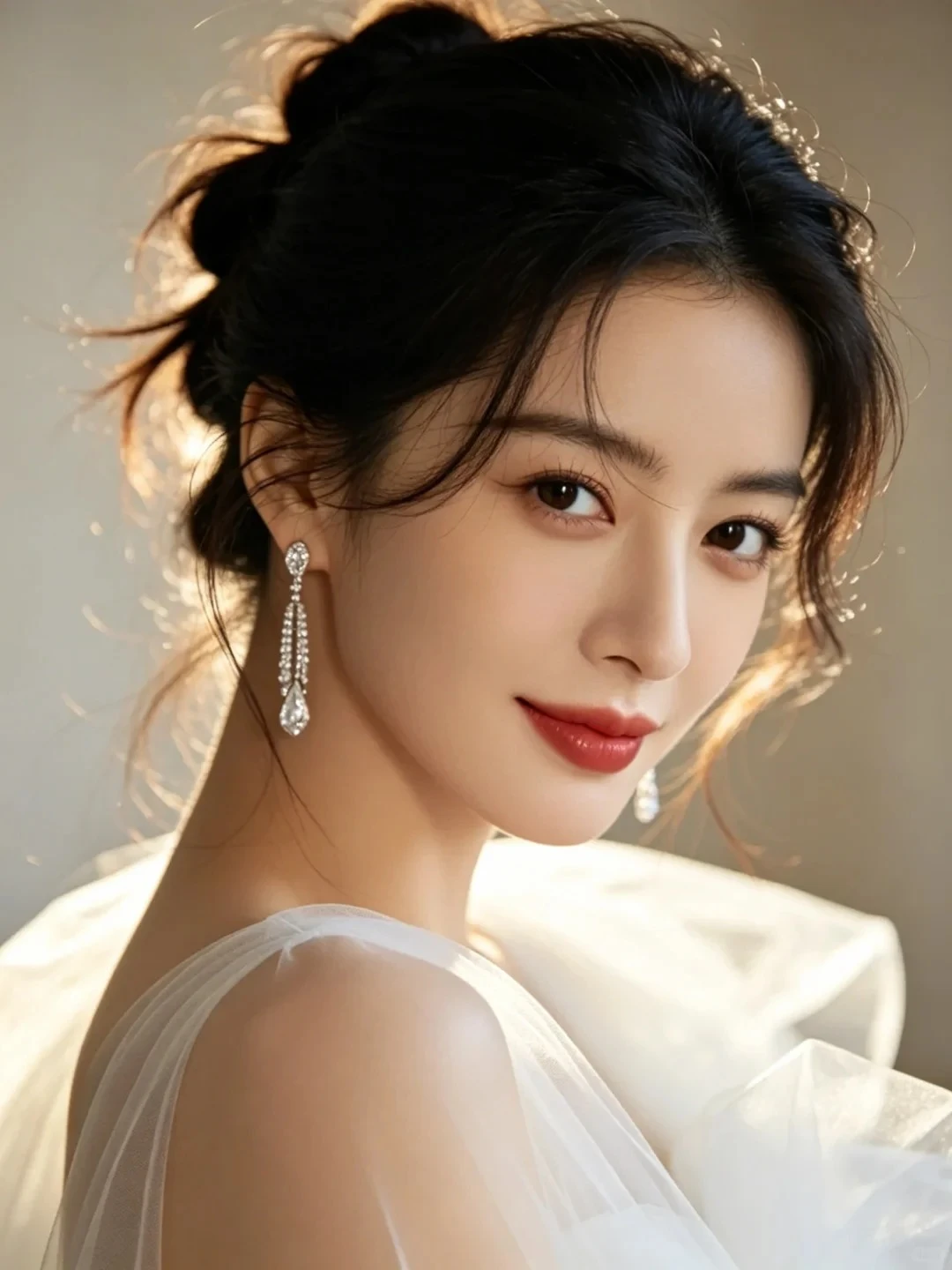 东方年轻女性上半身艺术照