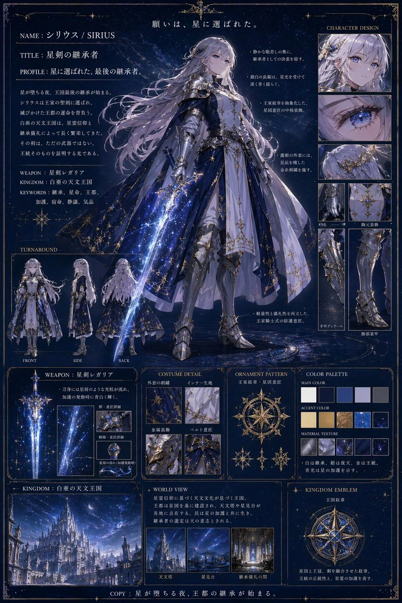 星剑继承者角色设定图