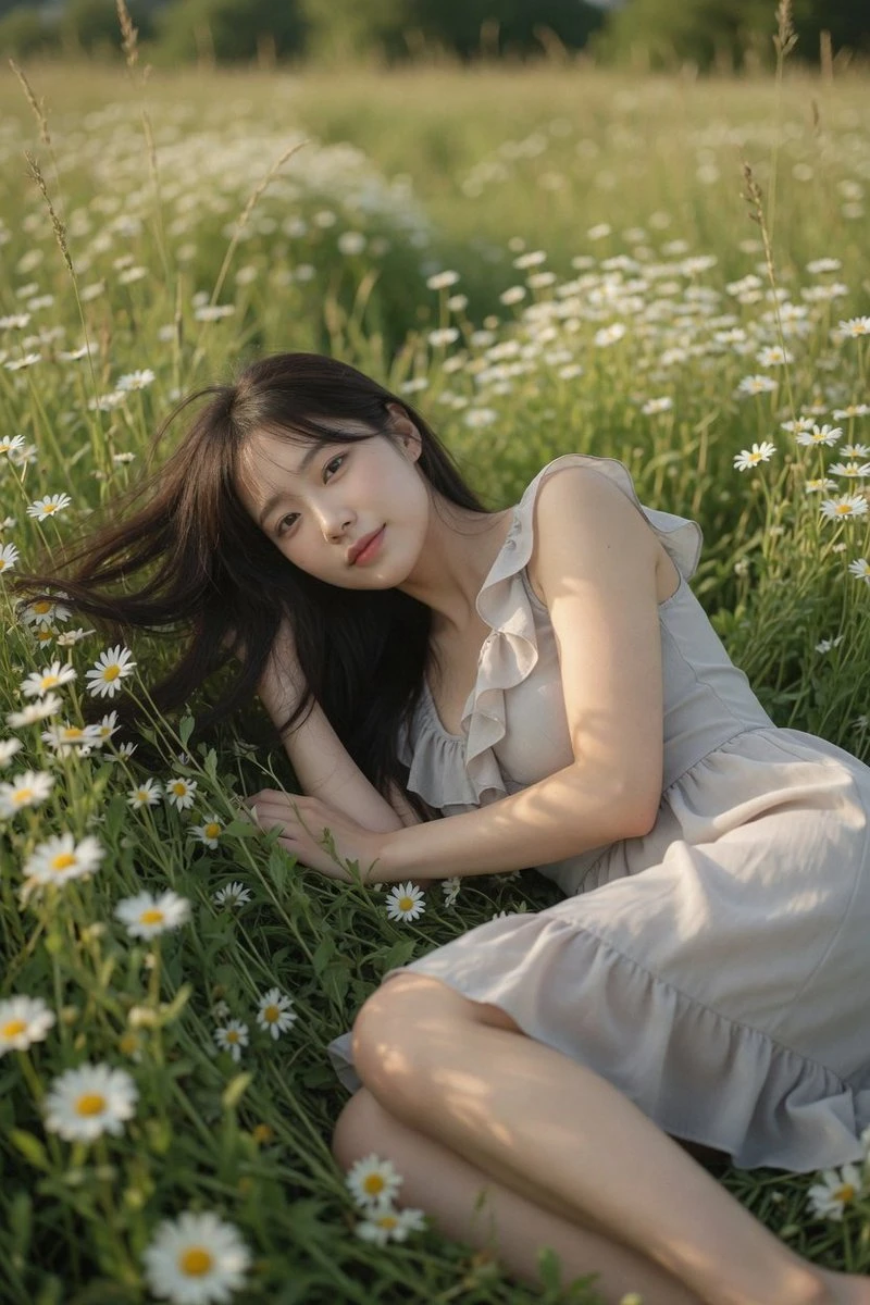 模糊面部保护隐私的唯美人像