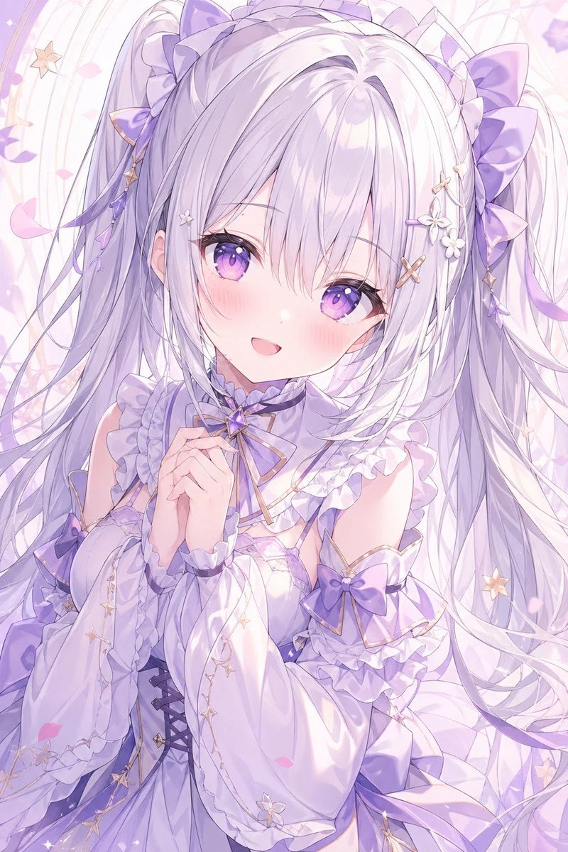 梦幻紫罗兰色洛丽塔少女