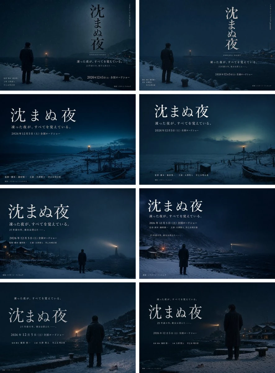 沈まぬ夜电影海报概念设计