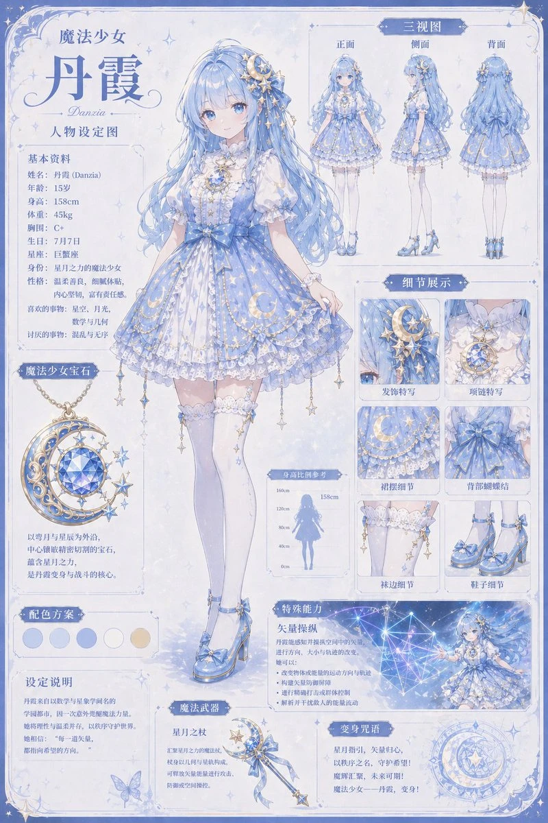 魔法少女角色设定图