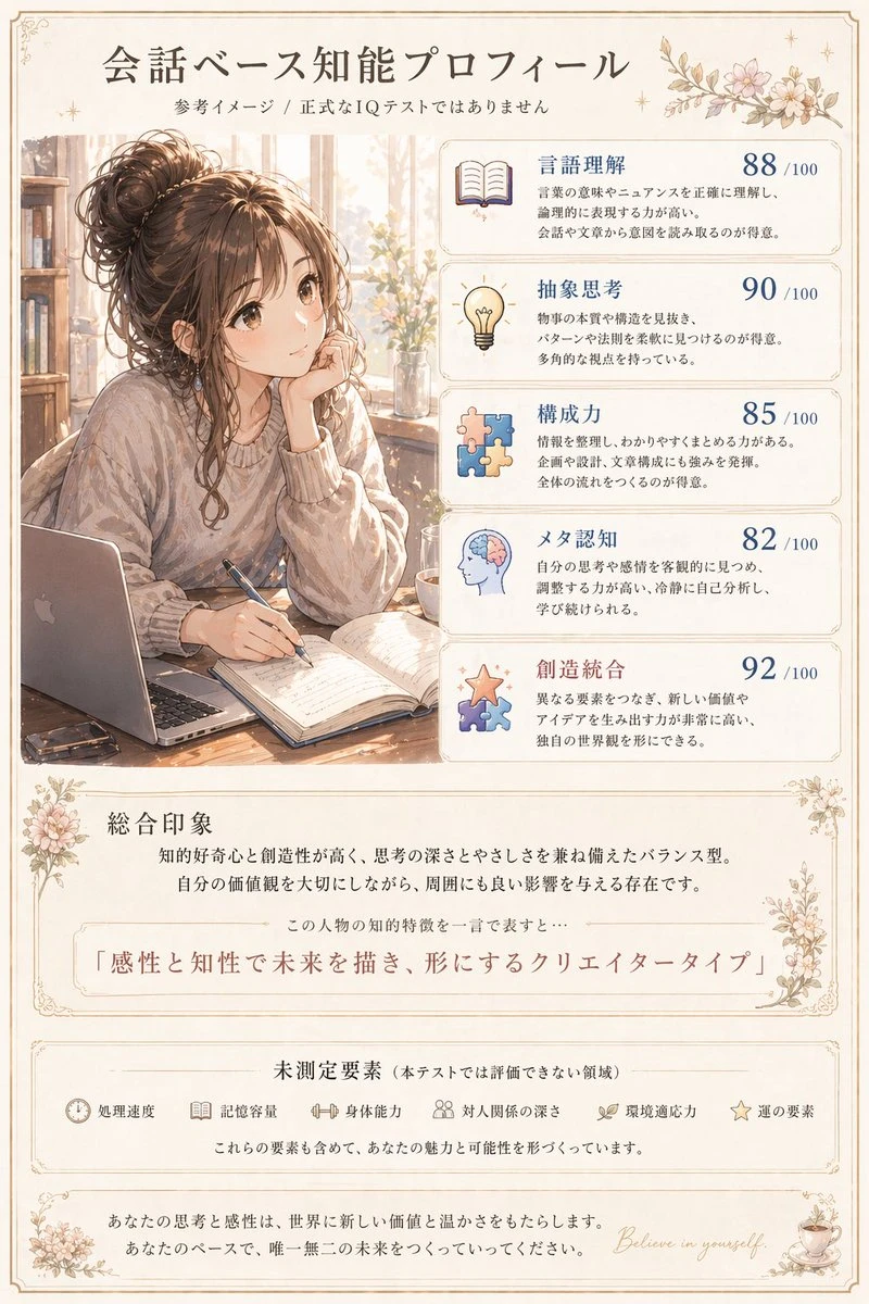 日系知性人格测试海报