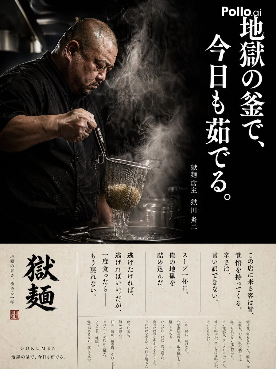 地狱拉面店宣传海报