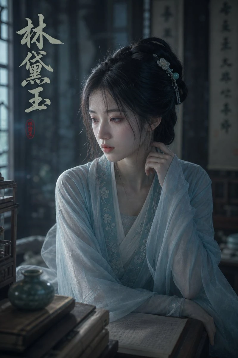 林黛玉古风写实肖像
