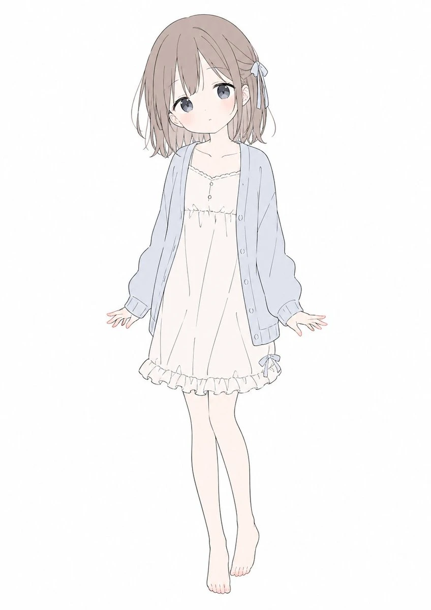 二次元少女全身设定图