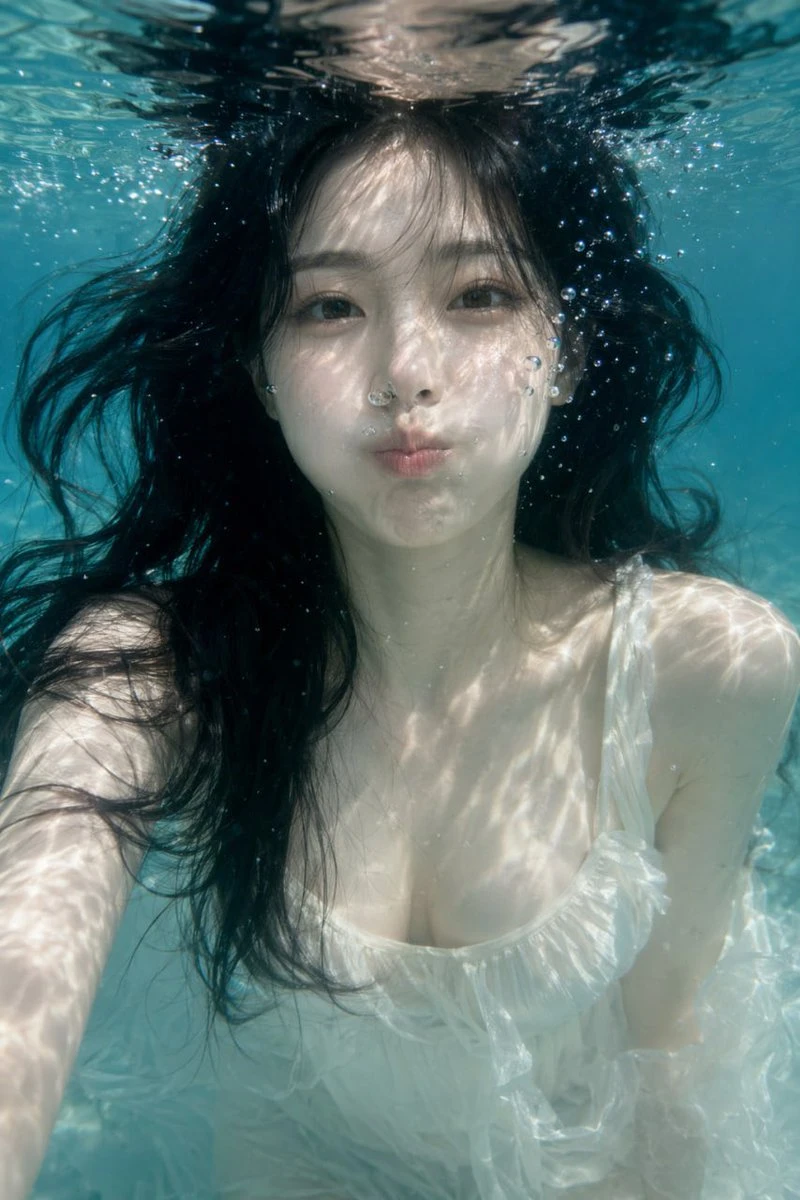 水下光影少女人像摄影