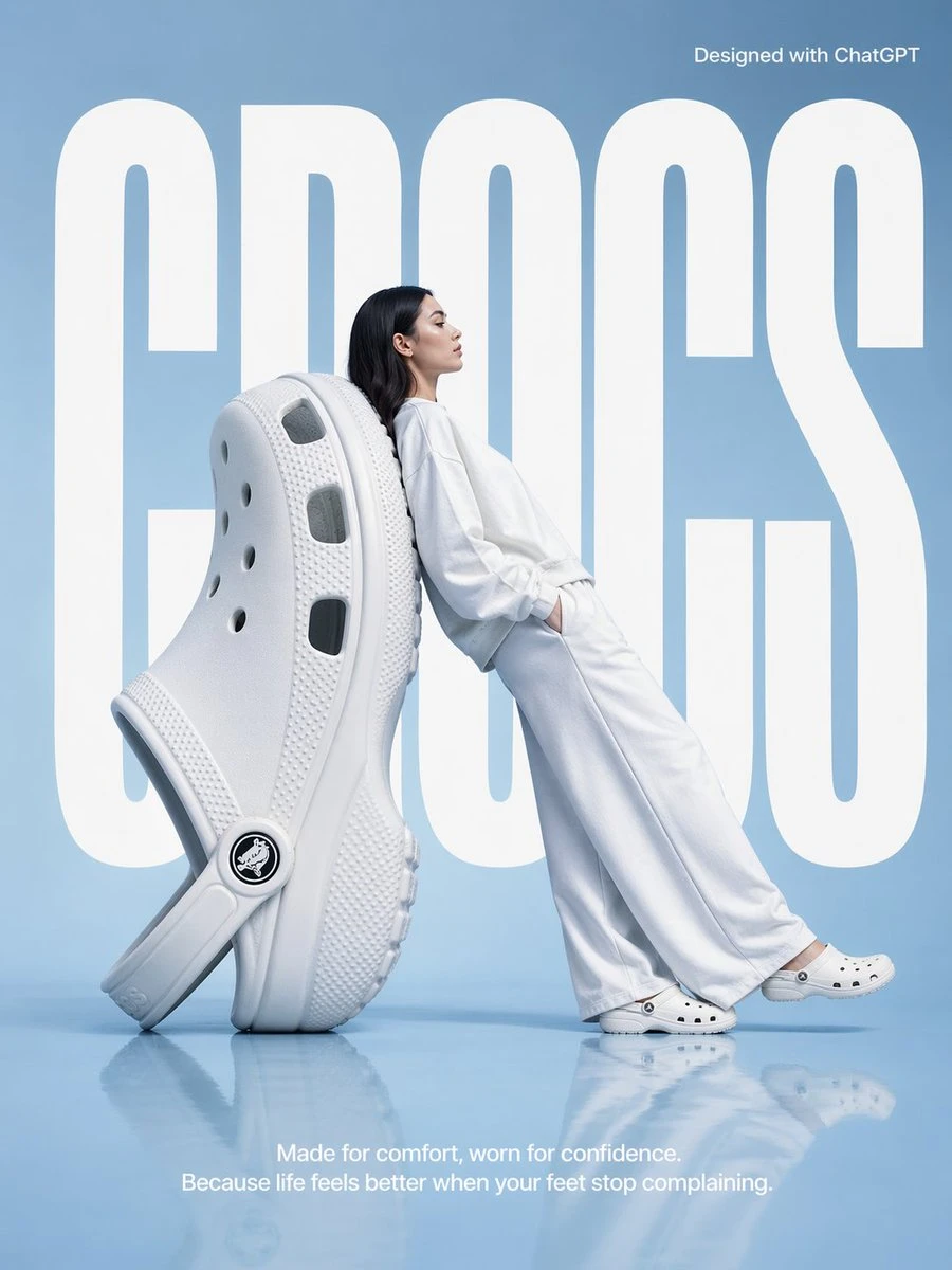 Crocs超现实主义时尚广告海报_1