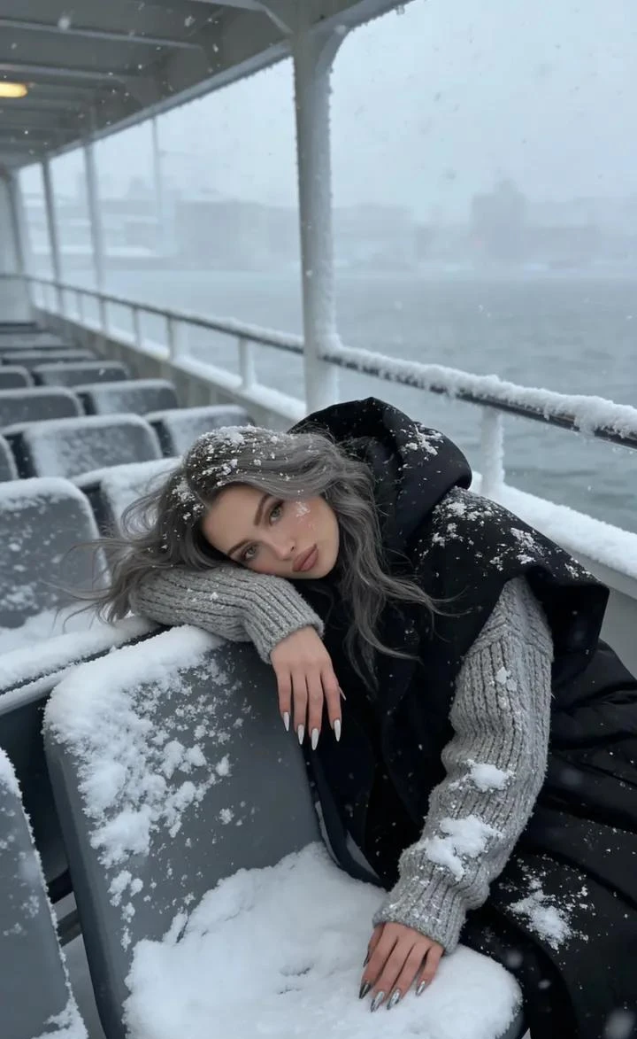 雪中 ferry 美女写真