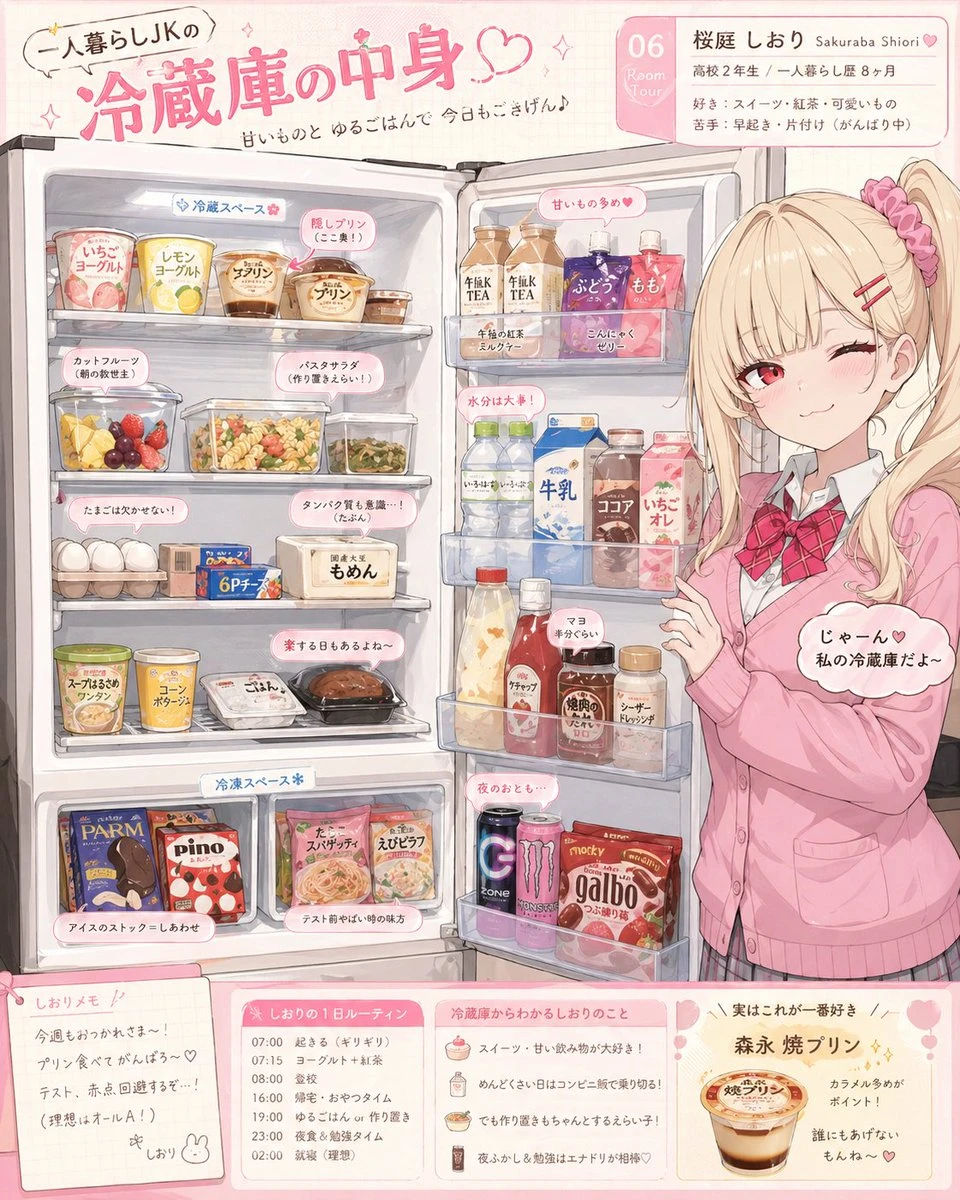角色冰箱内容展示