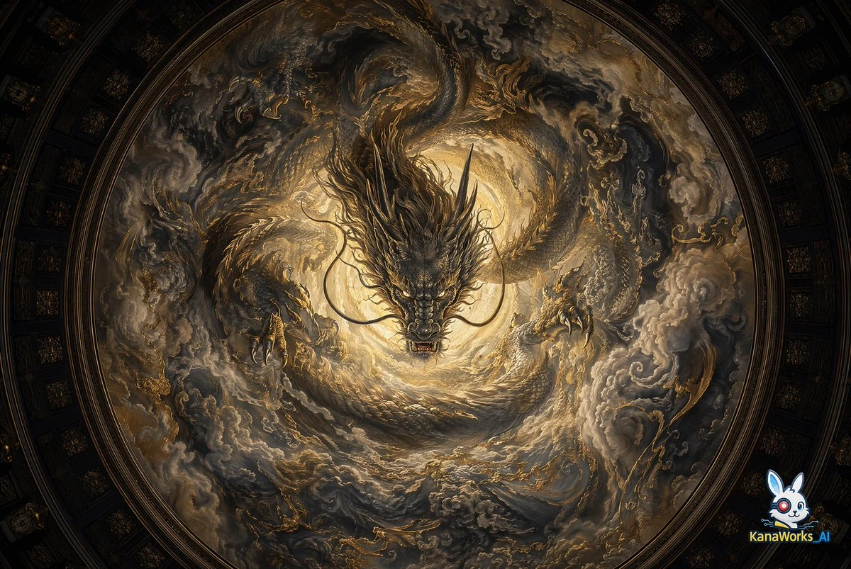 穹顶龙纹壁画