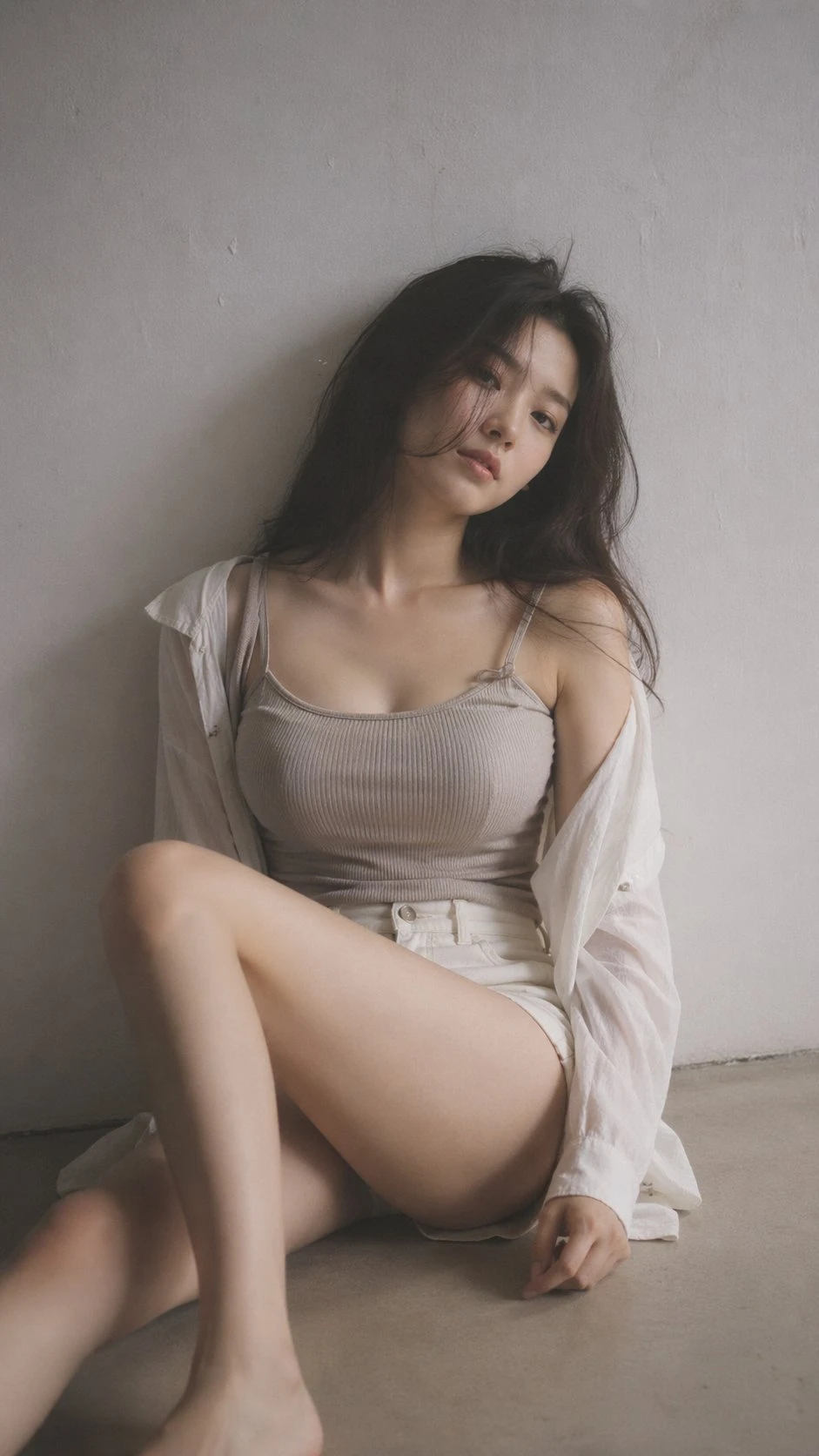 韩系女性室内极简风写真