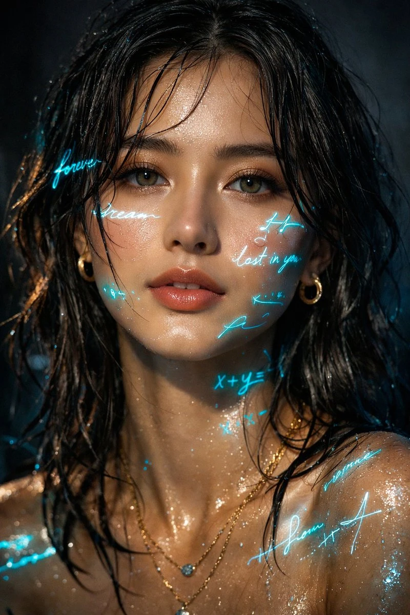 赛博诗意女性肖像