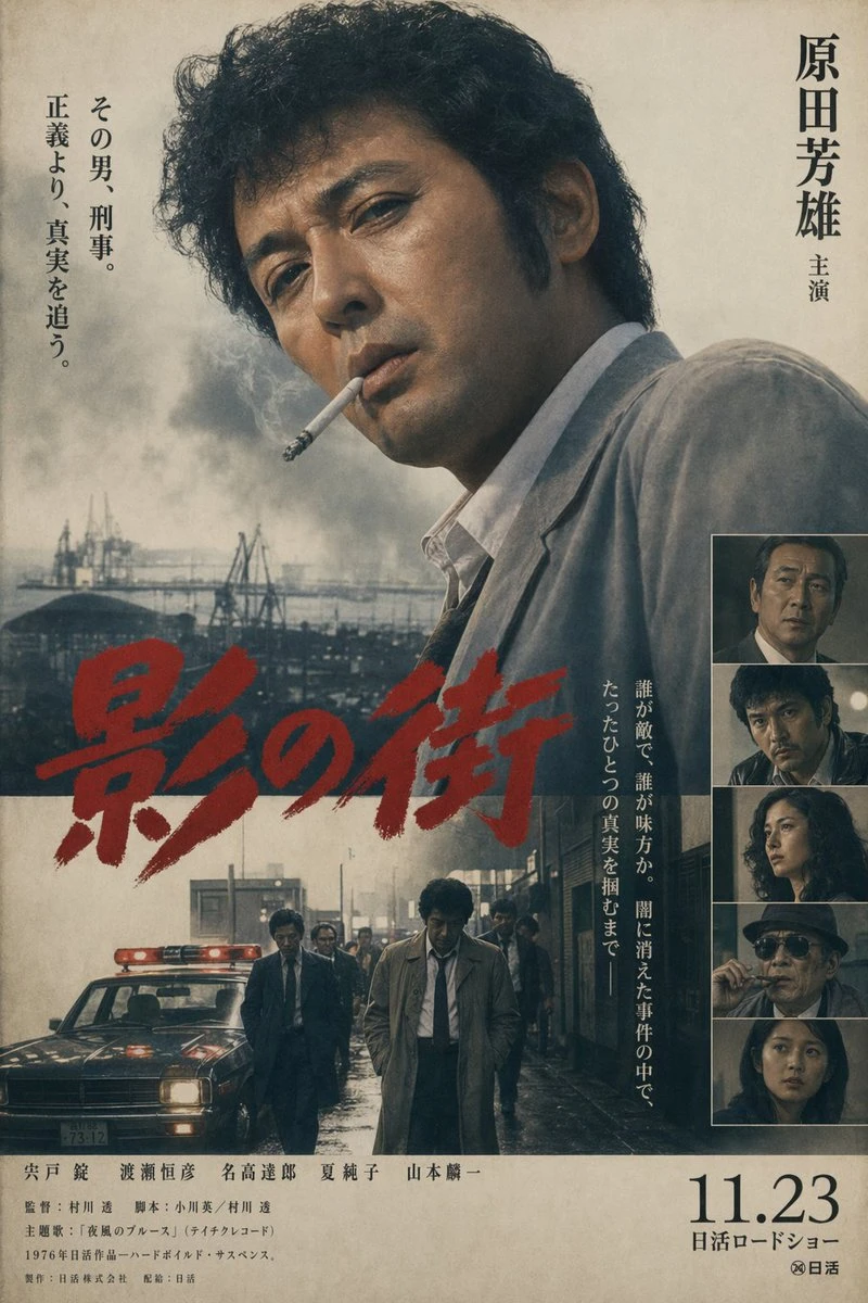 复刻1970年代日活风格犯罪电影海报