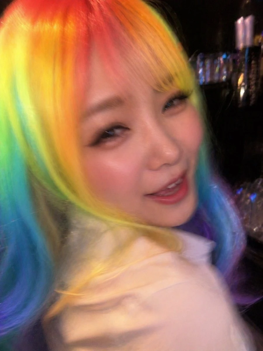 彩虹发色抓拍