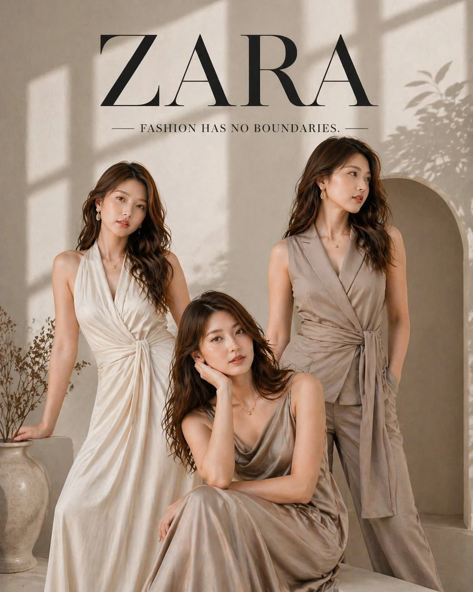 ZARA风格时尚广告海报