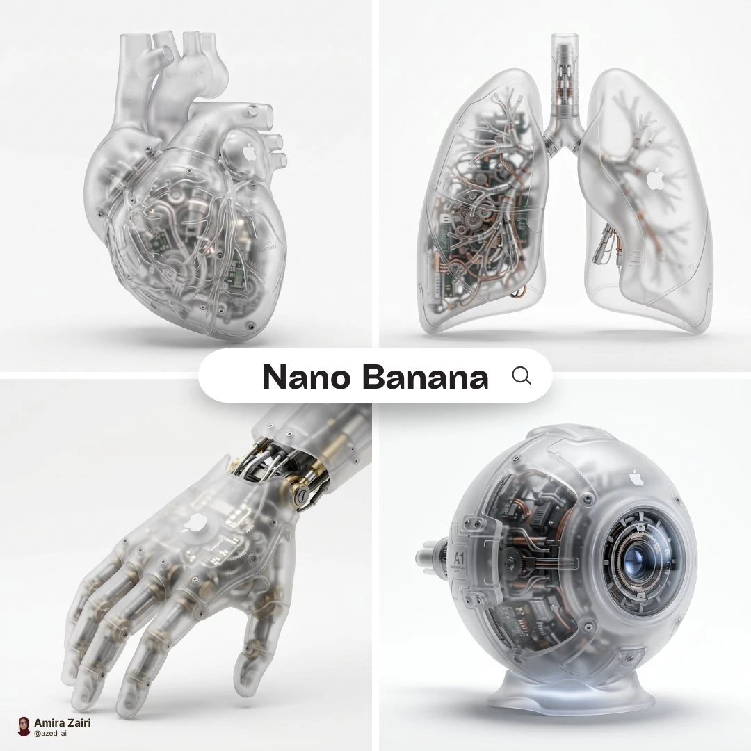透明苹果风生物机械器官