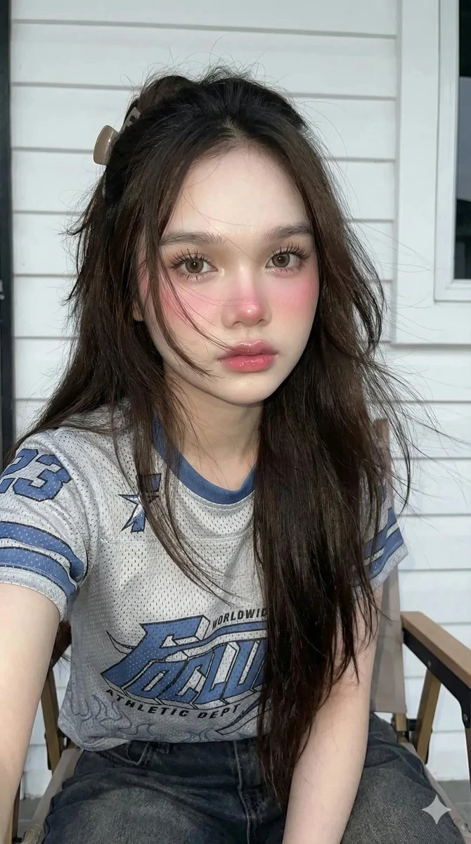 Y2K风格少女写真特写